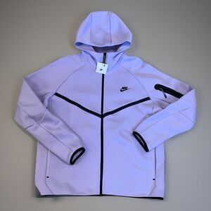 Nike Tech Men's Full-Zip Windrunner Hoodie (Hydrangeas/Black) Size Large